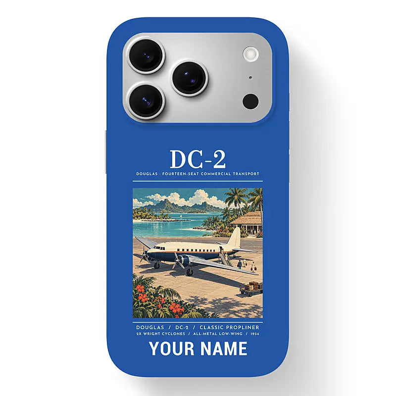 Douglas DC-2 - Poster + Name - MagSafe iPhone 17 Pro - Blue