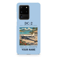 Thumbnail for Douglas DC-2 - Poster + Name - Samsung Case - Light Blue