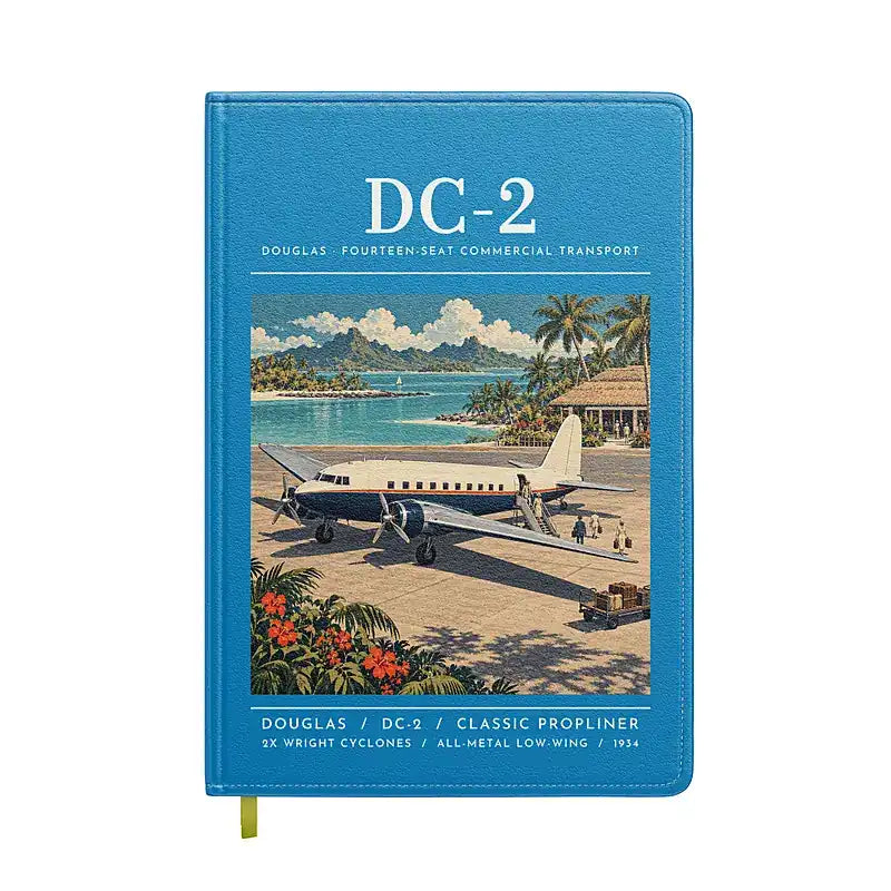 Douglas DC-2 - Poster - Notebook - Turquoise