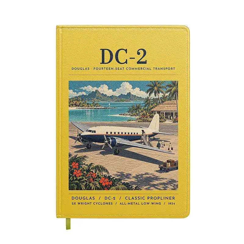 Douglas DC-2 - Poster - Notebook - Yellow
