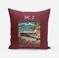 Thumbnail for Douglas DC-2 - Poster - Pillow - Dark Red