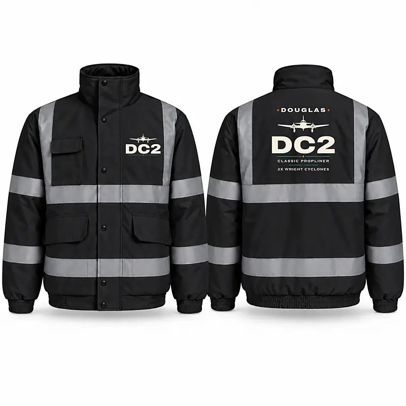 Douglas DC-2 Reflective Winter Jackets - Heritage - Black