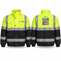 Thumbnail for Douglas DC-2 Reflective Winter Jackets - Poster - Fluorescent Yellow & Navy