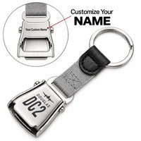 Thumbnail for Douglas DC-2 - Seat Belt Key Chain - Heritage + Name - Gray