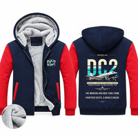 Thumbnail for Douglas DC-2 Zipped Sweatshirts - Original - Navy & Red