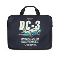 Thumbnail for Douglas DC-3 - Cartoon + Name - Laptop Bag