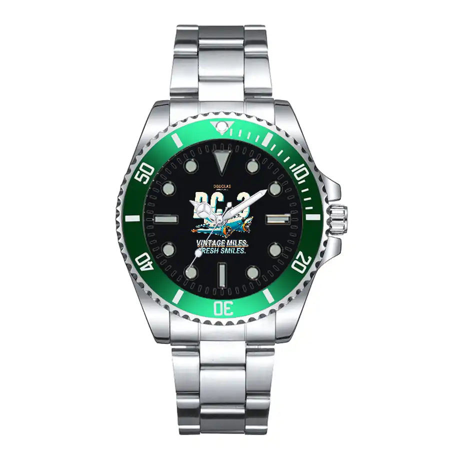 Douglas DC-3 - Cartoon - Premium Diver - Green