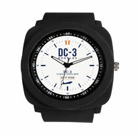 Thumbnail for Douglas DC-3 - Classic - White - Rubber Strap - Black