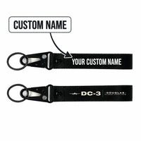 Thumbnail for Douglas DC-3 Hawk-Shaped Key Chains - Black - Heritage - Personalized