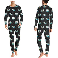 Thumbnail for Douglas DC-3 - Men Pajamas - Cartoon Pattern - Black