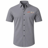 Thumbnail for Douglas DC-3 - Short Sleeve Shirt - Poster - Gray