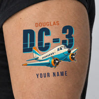 Thumbnail for Douglas DC-3 - Tattoo - Cartoon + Name - Man