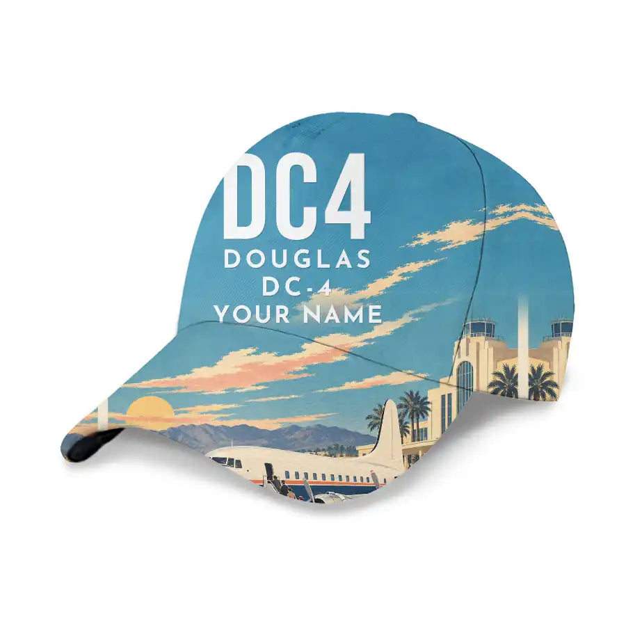 Douglas DC-4 3D All-Over Print Clothing - Cap - 3D + Name