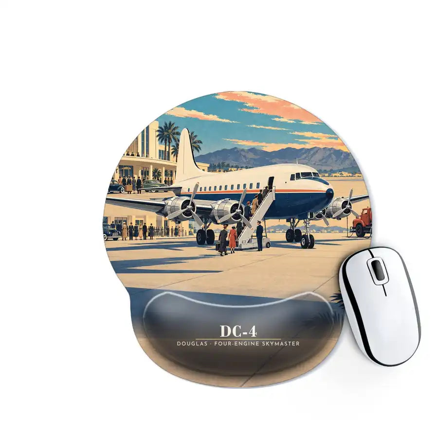 Douglas DC-4 - 3D - Ergonomic Mouse Pad - Full Print