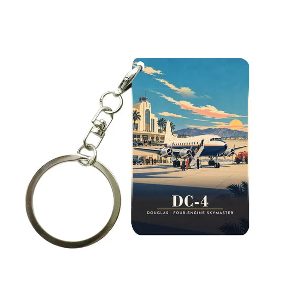 Douglas DC-4 - 3D - Key Chain - Full Print