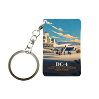 Thumbnail for Douglas DC-4 - 3D + Name - Key Chain - Full Print