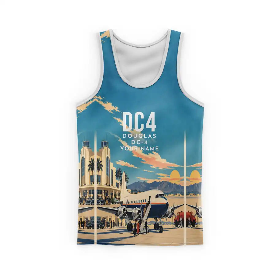 Douglas DC-4 3D All-Over Print Clothing - Tank Top - 3D + Name