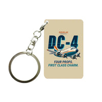 Thumbnail for Douglas DC-4 - Cartoon - Key Chain - Beige