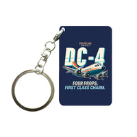 Thumbnail for Douglas DC-4 - Cartoon - Key Chain - Navy Blue