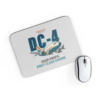 Thumbnail for Douglas DC-4 - Cartoon - Mouse Pad - Light Gray