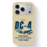 Thumbnail for Douglas DC-4 - Cartoon + Name - MagSafe iPhone 17 Pro - Beige