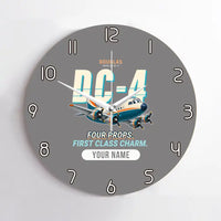 Thumbnail for Douglas DC-4 - Cartoon + Name - No Frame - Gray