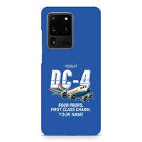 Thumbnail for Douglas DC-4 - Cartoon + Name - Samsung Case - Blue