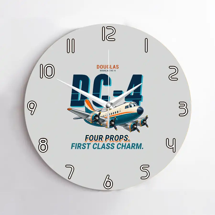 Douglas DC-4 - Cartoon - No Frame - Light Gray