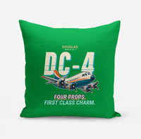 Thumbnail for Douglas DC-4 - Cartoon - Pillow - Green