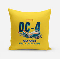 Thumbnail for Douglas DC-4 - Cartoon - Pillow - Yellow