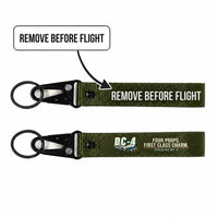 Thumbnail for Douglas DC-4 Hawk-Shaped Key Chains - Dark Green - Cartoon - Remove Before Flight