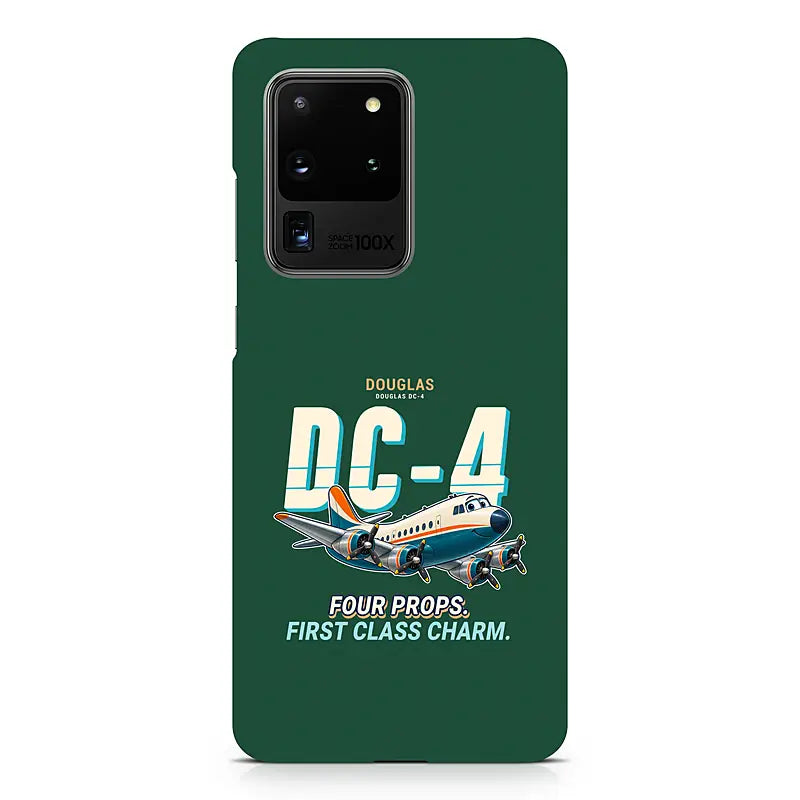 Douglas DC-4 - Cartoon - Samsung Case - Dark Green