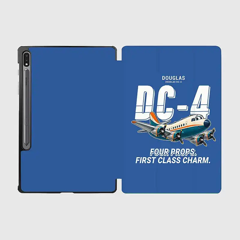 Douglas DC-4 - Cartoon - Samsung Tablet - Blue