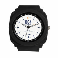 Thumbnail for Douglas DC-4 - Classic - White - Rubber Strap - Black