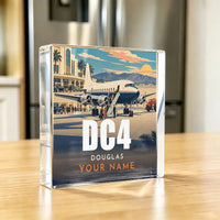 Thumbnail for Douglas DC-4 - Crystal Ornament - 3D + Name - Kitchen
