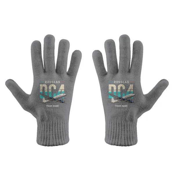 Douglas DC-4 - Gloves - Full - Original + Name - Gray