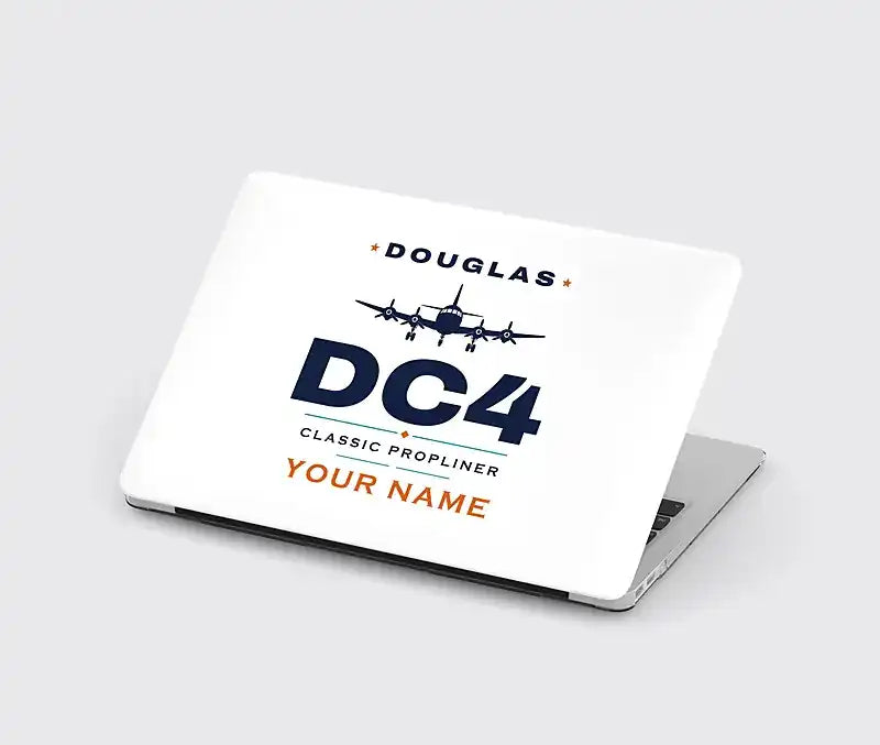 Douglas DC-4 - Heritage + Name - MacBook Case - White