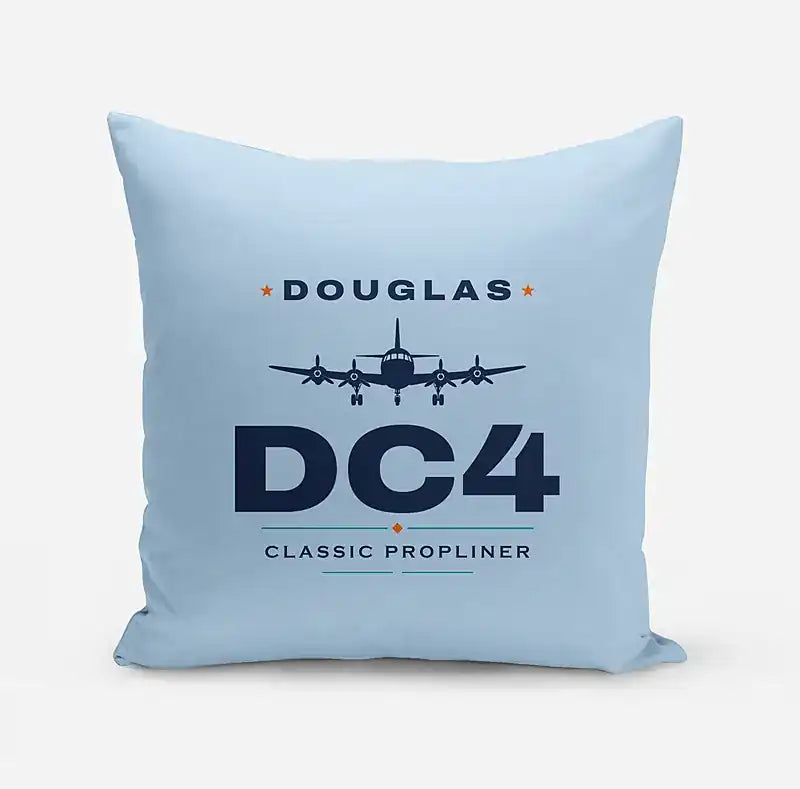 Douglas DC-4 - Heritage - Pillow - Light Blue