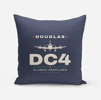Thumbnail for Douglas DC-4 - Heritage - Pillow - Navy Blue