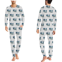 Thumbnail for Douglas DC-4 - Men Pajamas - Cartoon Pattern - Light Gray