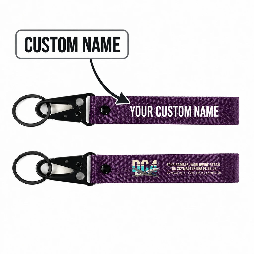 Douglas DC-4 Hawk-Shaped Key Chains - Purple - Original - Personalized