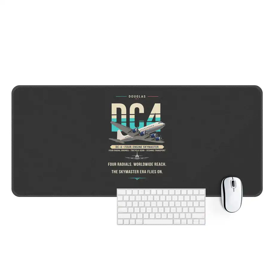Douglas DC-4 - Original - Desk Mat - Black