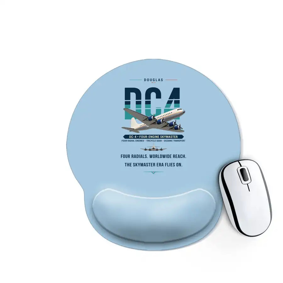 Douglas DC-4 - Original - Ergonomic Mouse Pad - Light Blue
