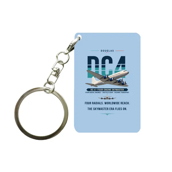 Douglas DC-4 - Original - Key Chain - Light Blue
