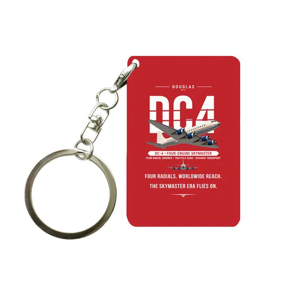 Douglas DC-4 - Original - Key Chain - Red