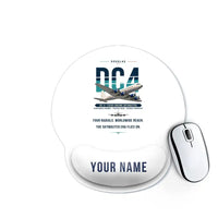 Thumbnail for Douglas DC-4 - Original + Name - Ergonomic Mouse Pad - White