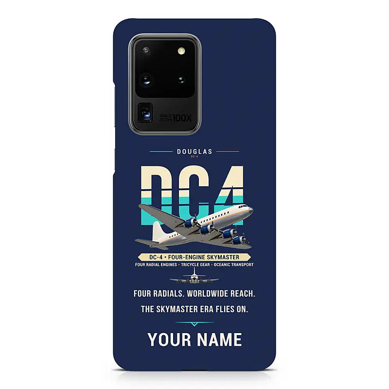 Douglas DC-4 - Original + Name - Samsung Case - Navy Blue