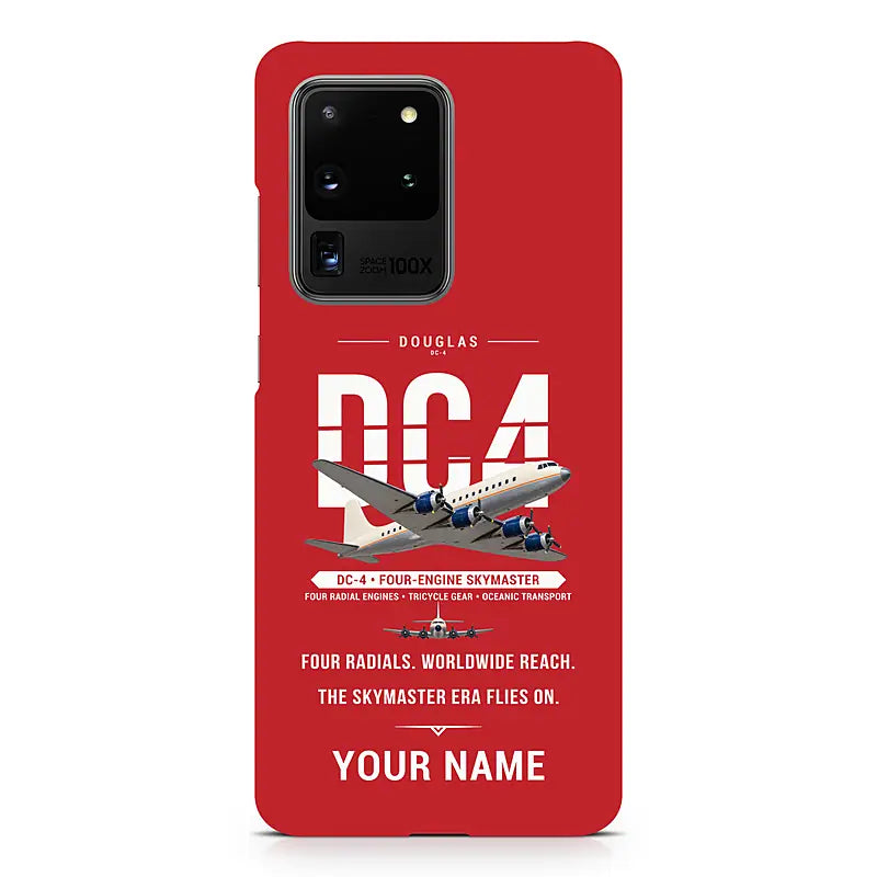 Douglas DC-4 - Original + Name - Samsung Case - Red