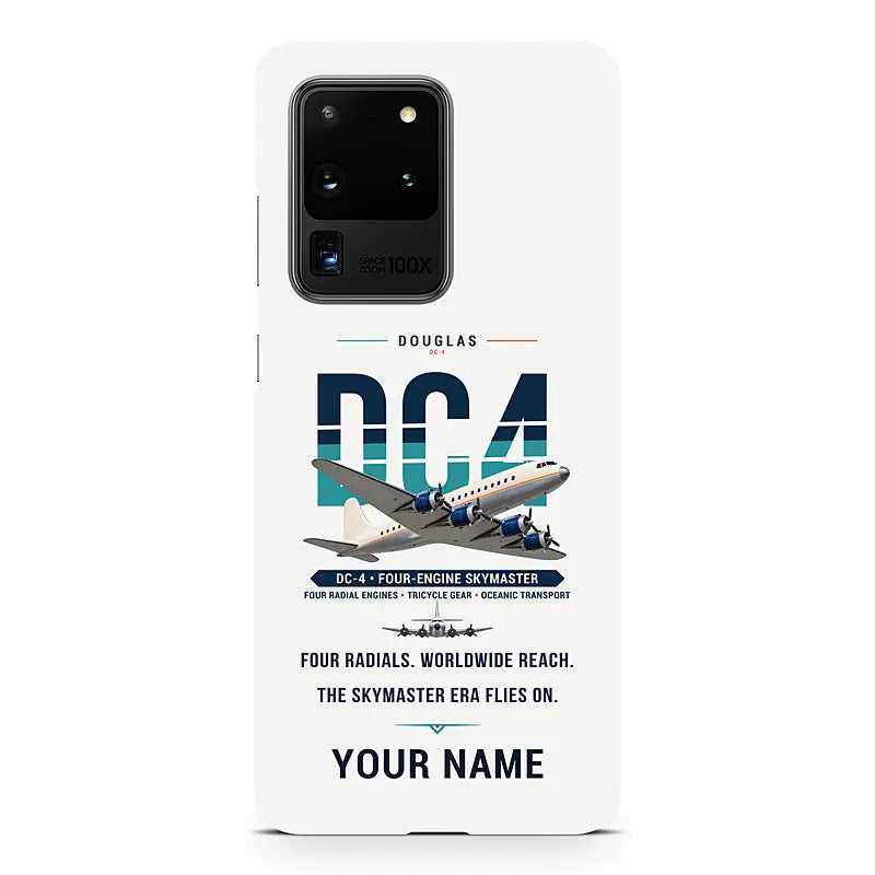 Douglas DC-4 - Original + Name - Samsung Case - White