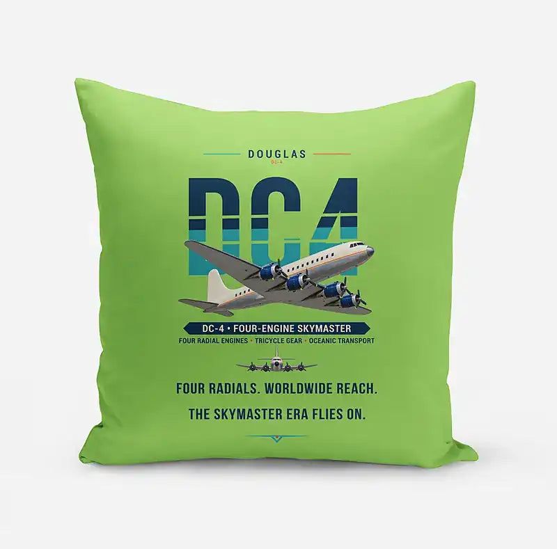 Douglas DC-4 - Original - Pillow - Light Green